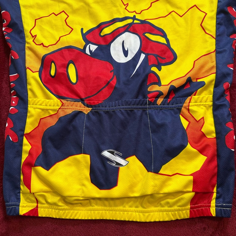 Suarez Dinos-Aurios Cycling Jersey Mens Small Yellow Maxxx Energy Quarter Zip - Picture 9 of 10